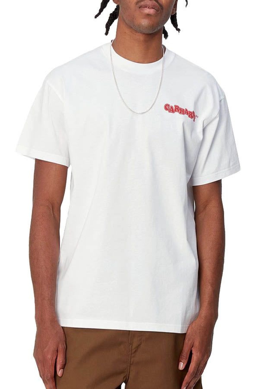 Abbigliamento CARHARTT WIP | S/S Fast Food T-Shirt White / Red