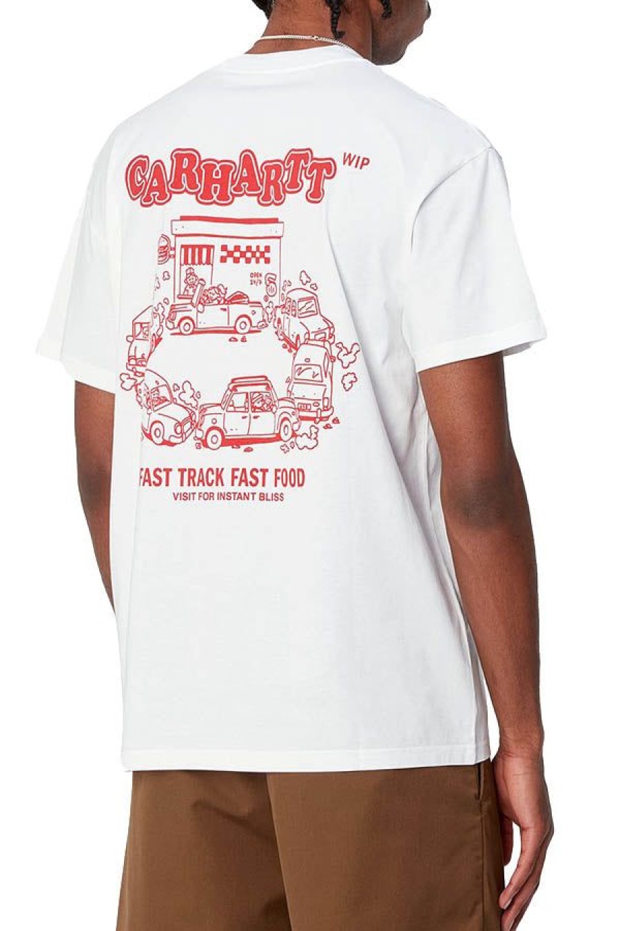 Abbigliamento CARHARTT WIP | S/S Fast Food T-Shirt White / Red