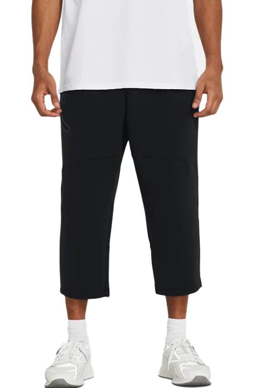 Abbigliamento UNDER ARMOUR | Pantaloni Ua Unstoppable Fleece Baggy Crop Black