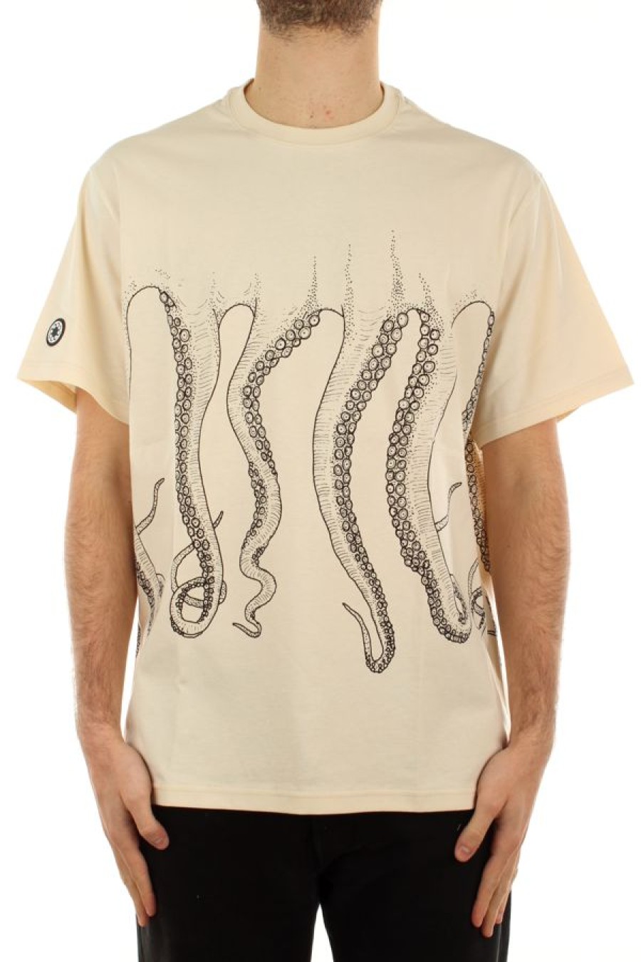 Abbigliamento OCTOPUS | Octopus Outline Tee Black/Dustywhite