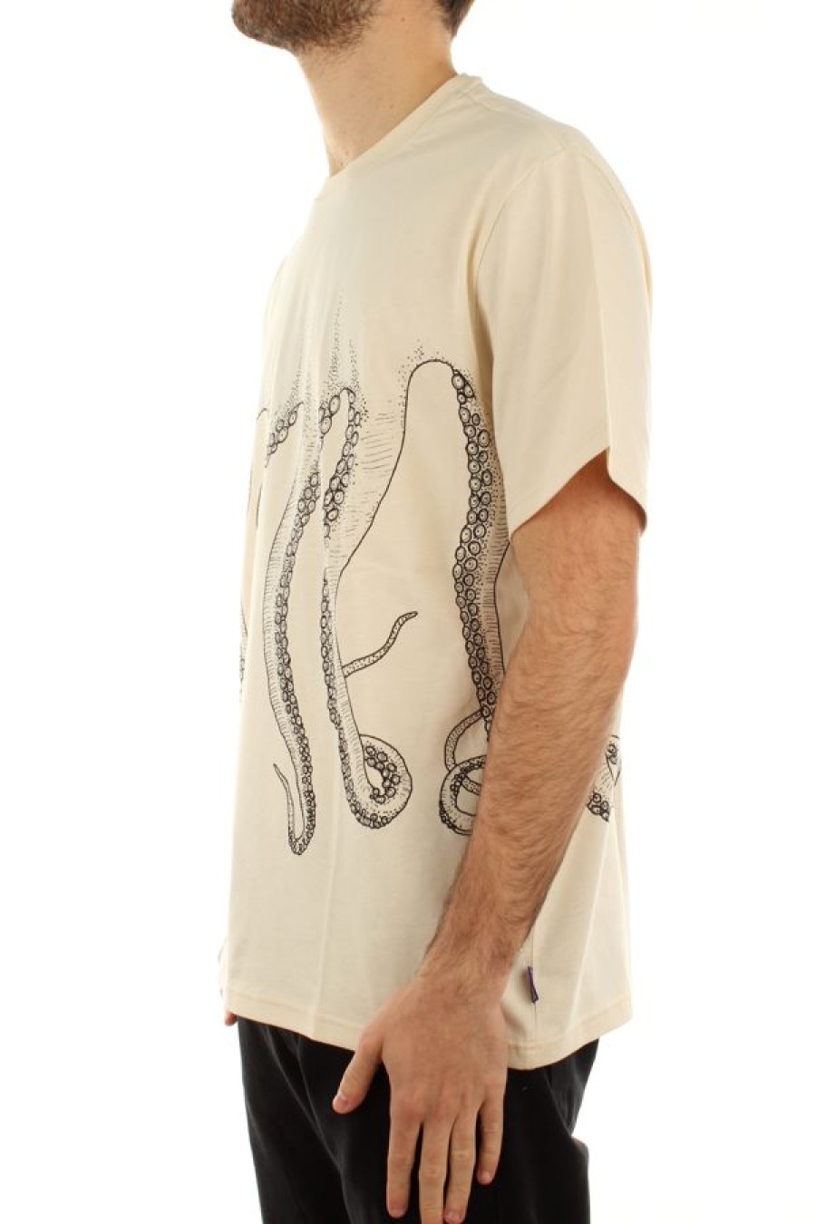 Abbigliamento OCTOPUS | Octopus Outline Tee Black/Dustywhite